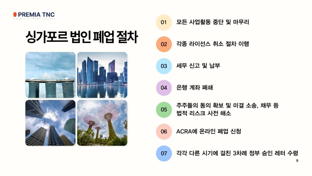 싱가포르 법인 폐업 절차