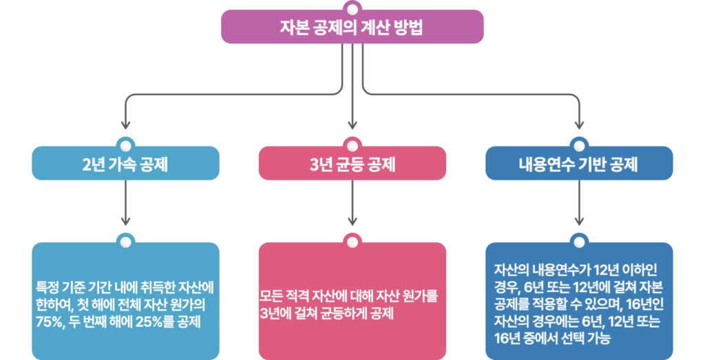 자본 공제의 계산 방법