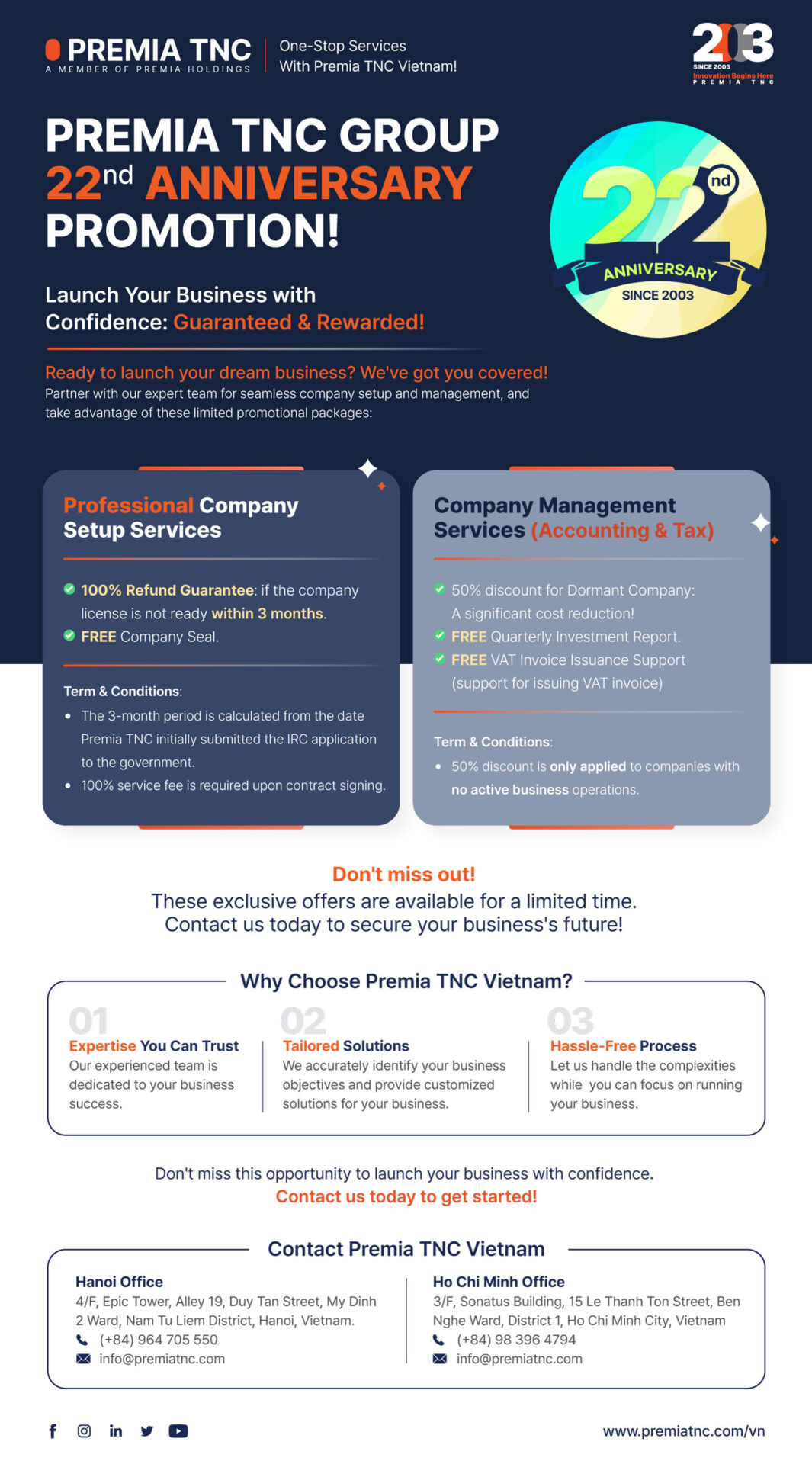 Vietnam TNC 22 Anniversary Promotion